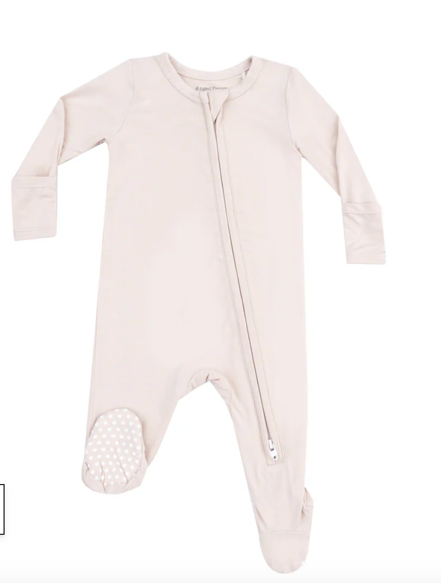 Signature Solid Footie-Natural Signature Solid Footie-Natural