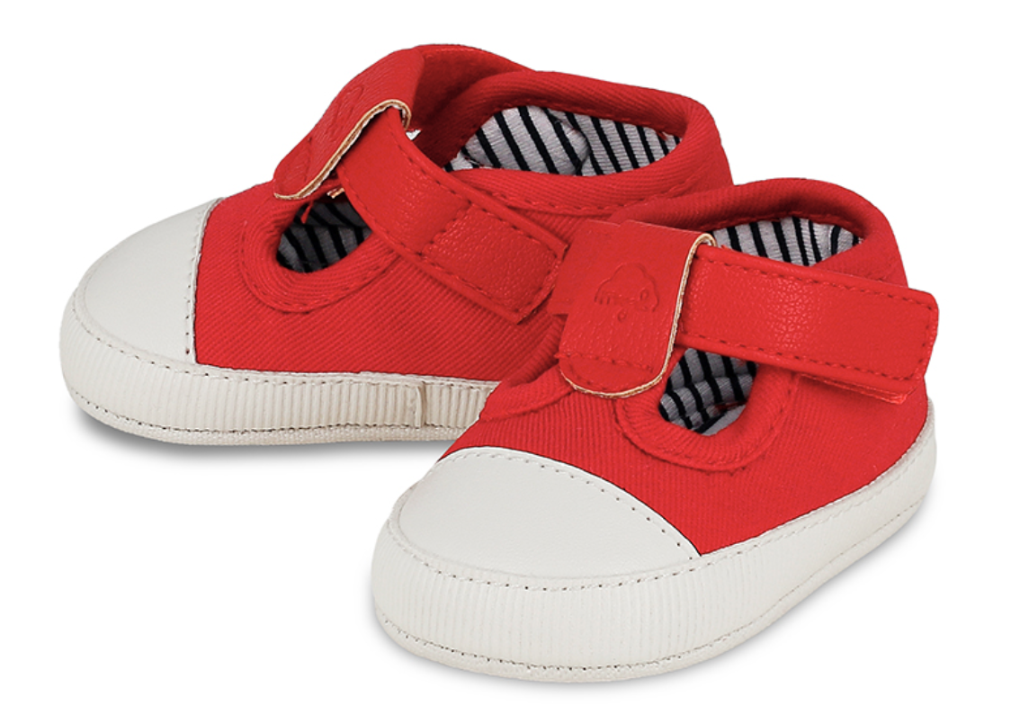 Children's High Sneakers With a zipper Big Star HH374190 Red - KeeShoes